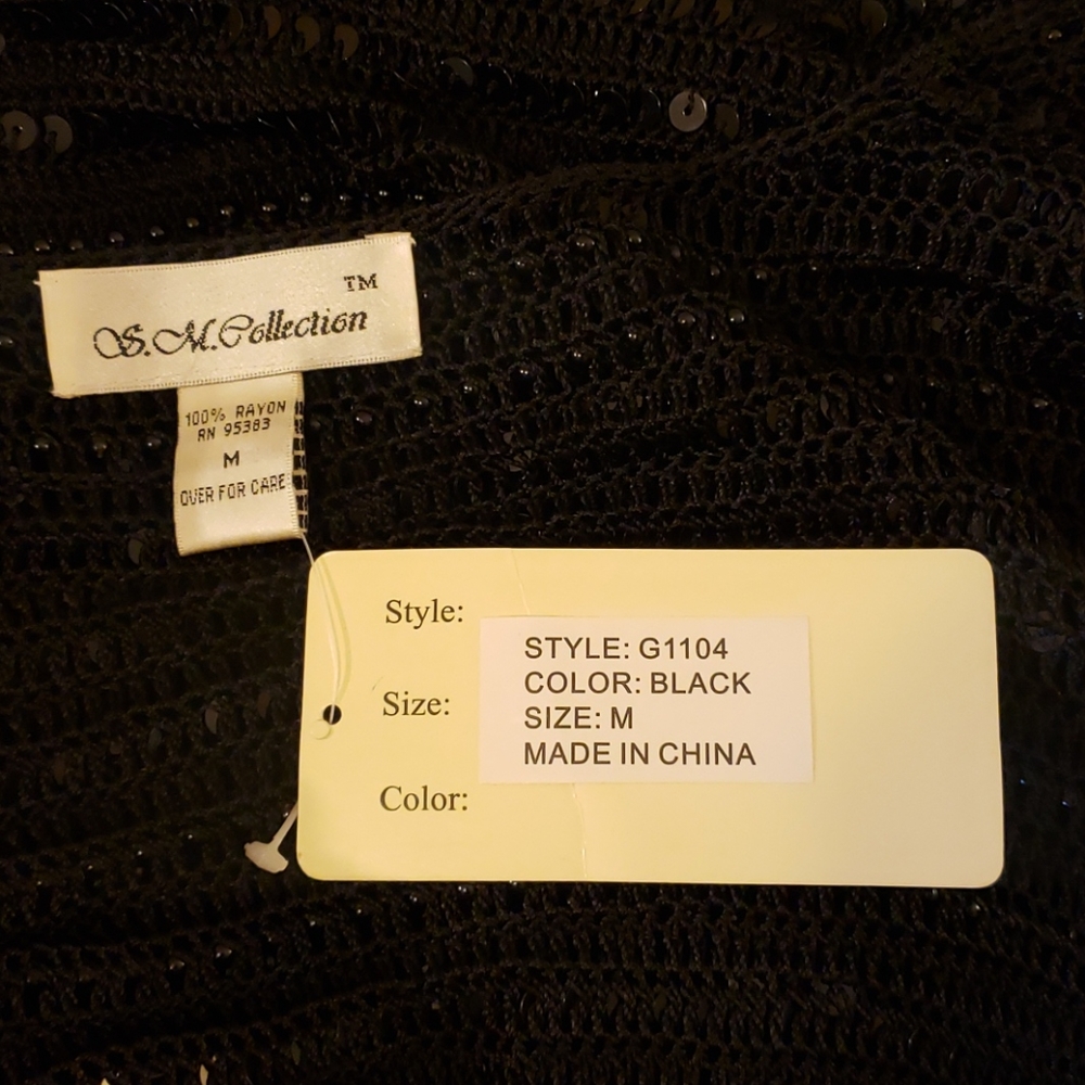 NWT Black Beaded/Sequin Cardigan and Tank … - Picture 5 of 9